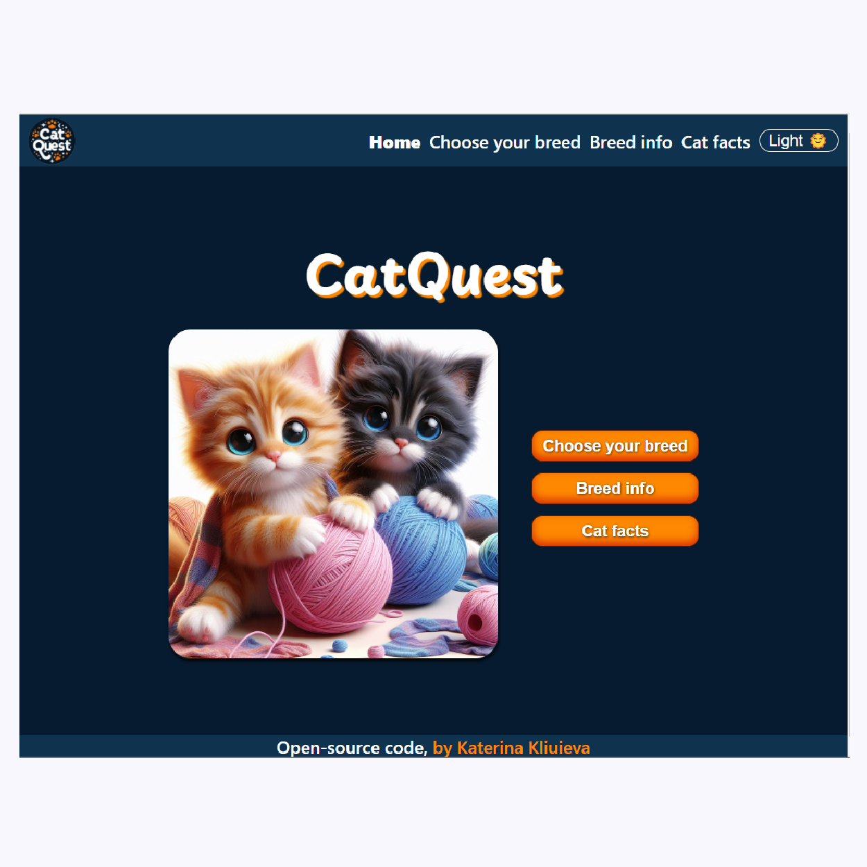 Screenshot of CatQuest App